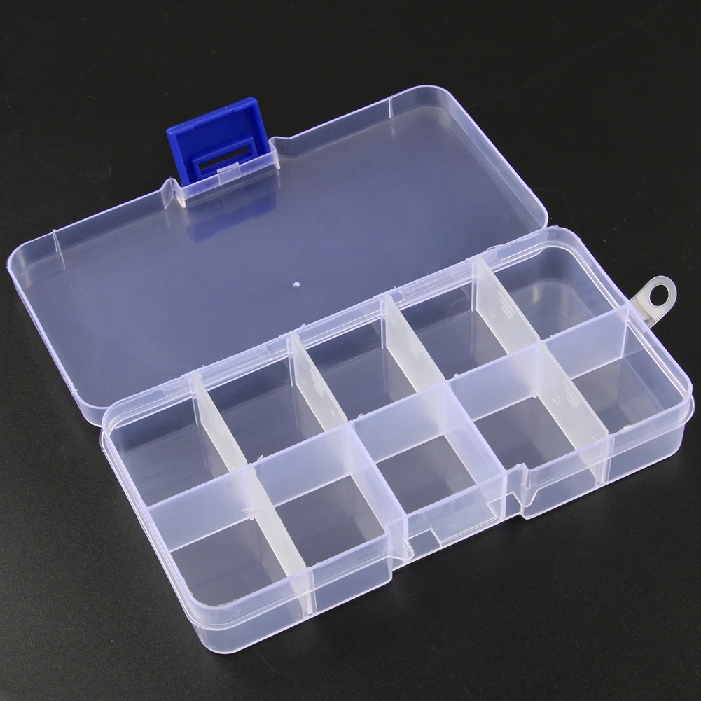 

10 Grids Compartment Storage Box Jewelry Earring Bead Screw Toy Parts Holder Case Display Organizer Container Adjustable