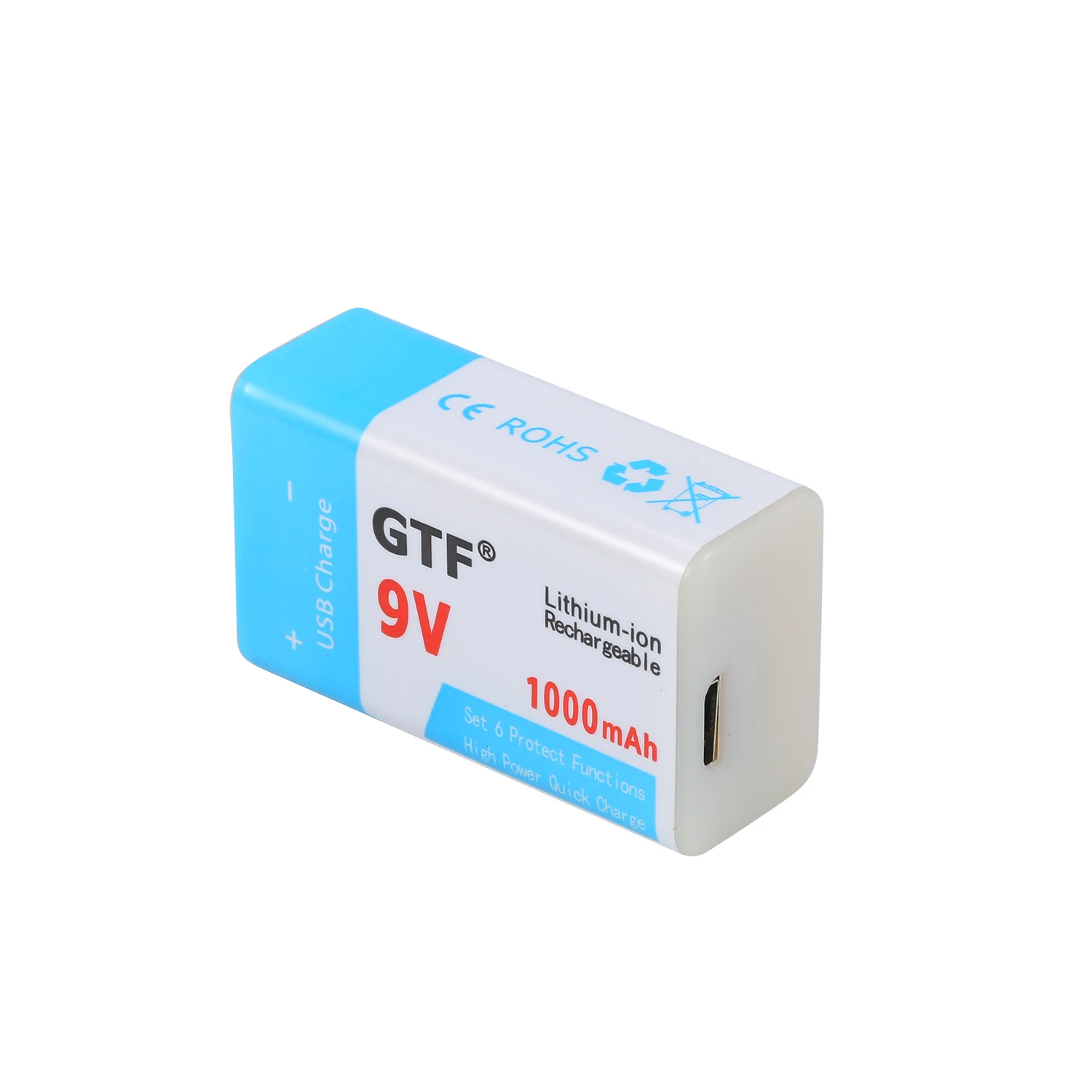 100% новый GTF 9V 1000mAh/500 батарея mAh USB литий ионная аккумуляторная игрушка электронный