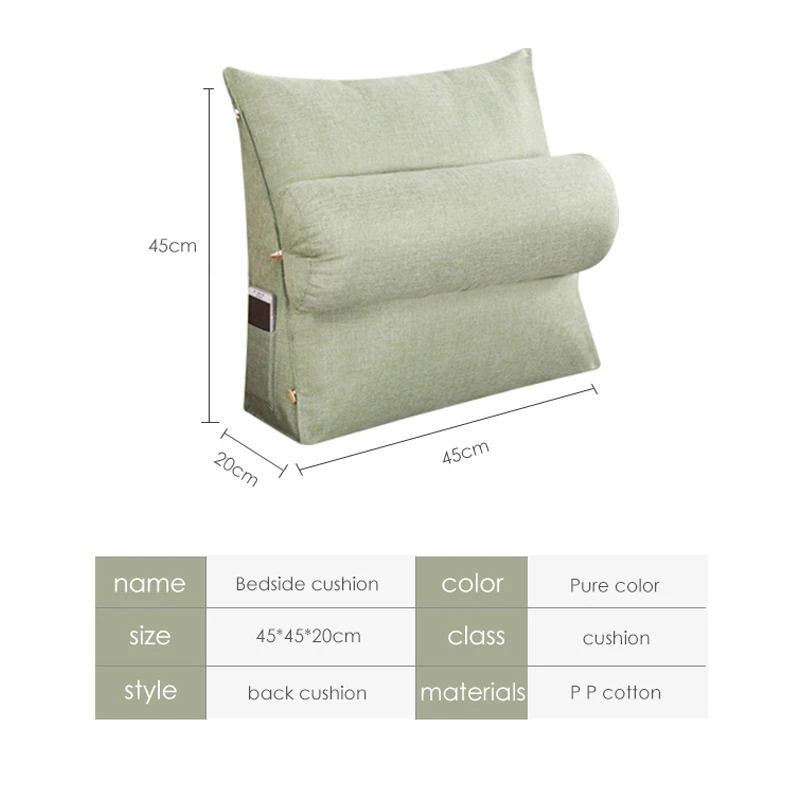 Aag Bed Couch Chair Triangular Backrest Pillow Big Wedge Back