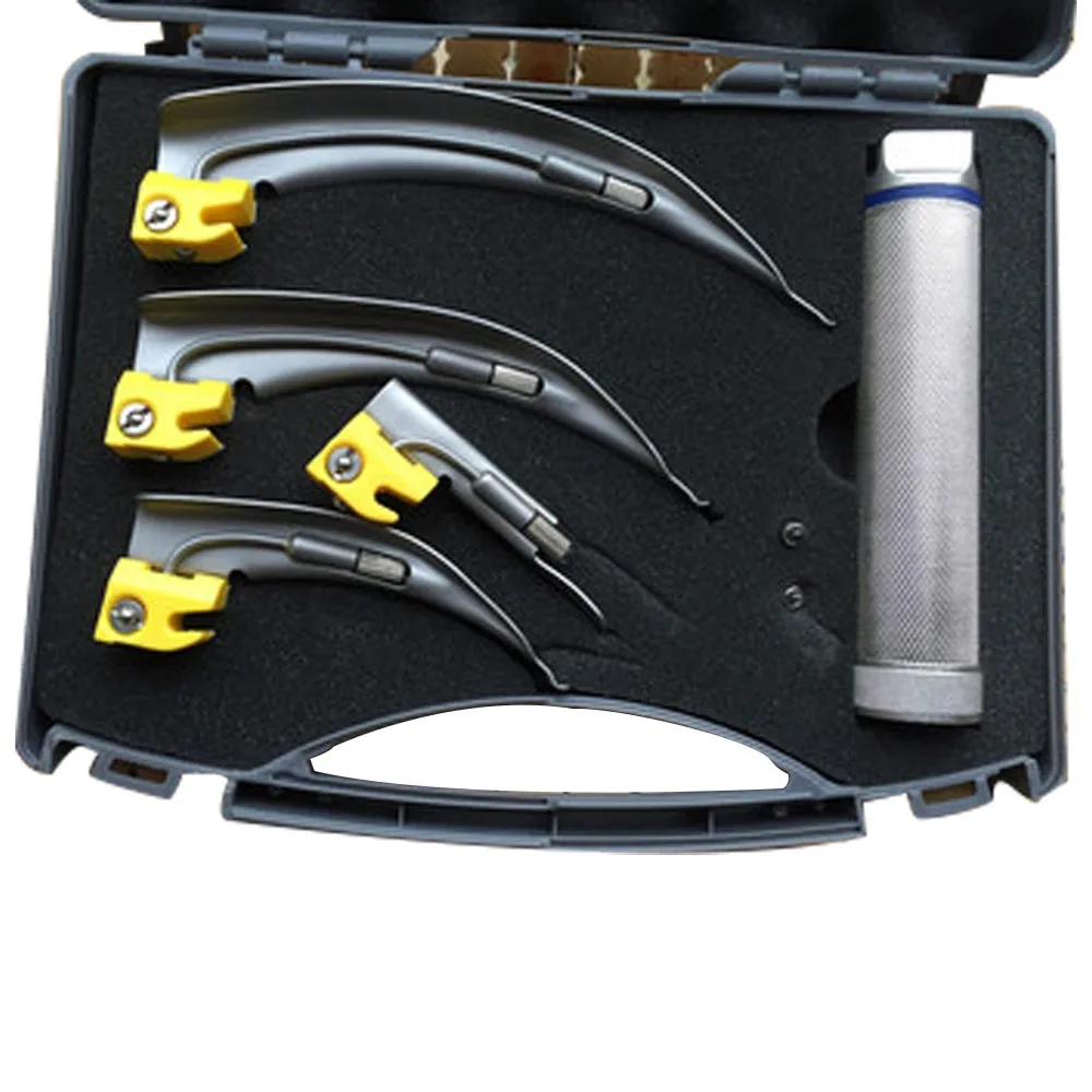 

5pcs Adult/Child Anesthesia laryngoscope Stainless steel VET Throat detection to