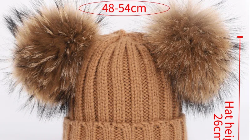 Зимняя шапка для детей возрастом от 1 до 11 лет, зимняя детская шапка с помпоном из натурального меха, комплект с шарфом, трикотажные лыжные шапочки и шарфы для детей
