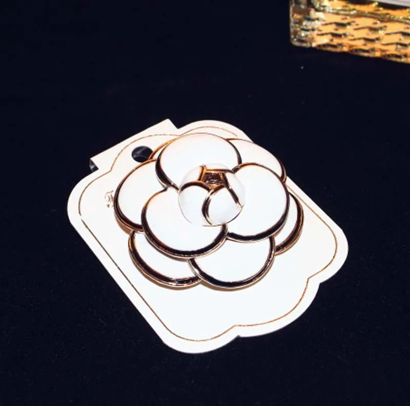 CC эмаль цветы камелии канал ювелирные броши Роскошные Броши для женщин свитер