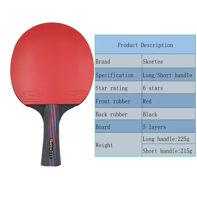 Raquetas Tennis de Mesa Profesional Pingpong Table Racket Sport Equipment  Paddle