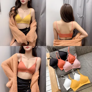 

2019 new Women bra no steel ring Bra underwear simple wild Tube top Miss tube top wrapped chest underwear