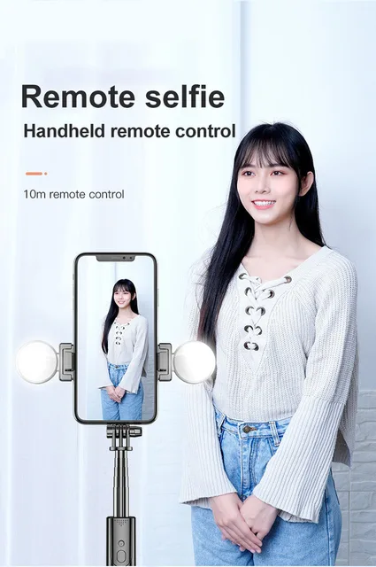 Mini Selfie Stick Ring Light Tripode Con Luz Lamp Para Movil Led Palo  Extensible Bluetooth Celular Lamparas Anillo Statyw Phone - AliExpress