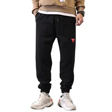 Осень и зима новые мужские популярные повседневные штаны комбинезоны корейские популярные хип-хоп танцевальные мужские свободные однотонные