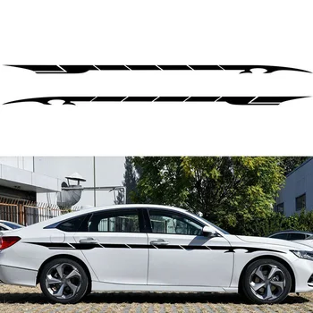 

Fade-resistant 2pcs 350cm Car Side Body Graphics Long Stripe Vinyl Decals Decor Waterproof Sticker DIY
