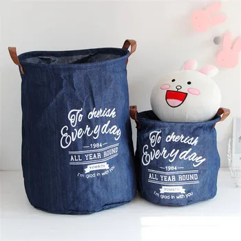 

Fashion Waterproof Laundry Basket Bag Folding Dirty Clothes Storage Hamper Home Sundries Kids Toy Organizer BBVX1147