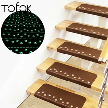 Светящийся лестничный коврик Tofok, степ-коврик, сохраняющий тепло, напольный коврик, легко чистится, лестничный дверной коврик, Противоскользящий коврик, избегающий клея, Автомобильный Ковер