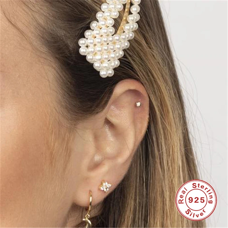 Серьги-кольца Quinby из натуральной 925 пробы, серебряные, круглые, круглые, для женщин, серьги с кристаллами, золотые, серебряные ювелирные изделия, подарок