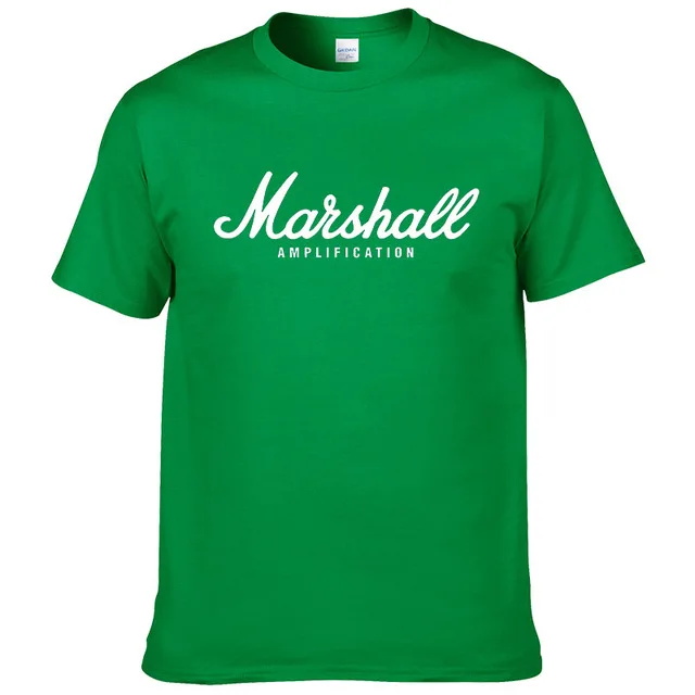La venta caliente del verano algodón Marshall camiseta de los hombres уличная одежда manga corta camiseta de хип-хоп para los - Цвет: 4