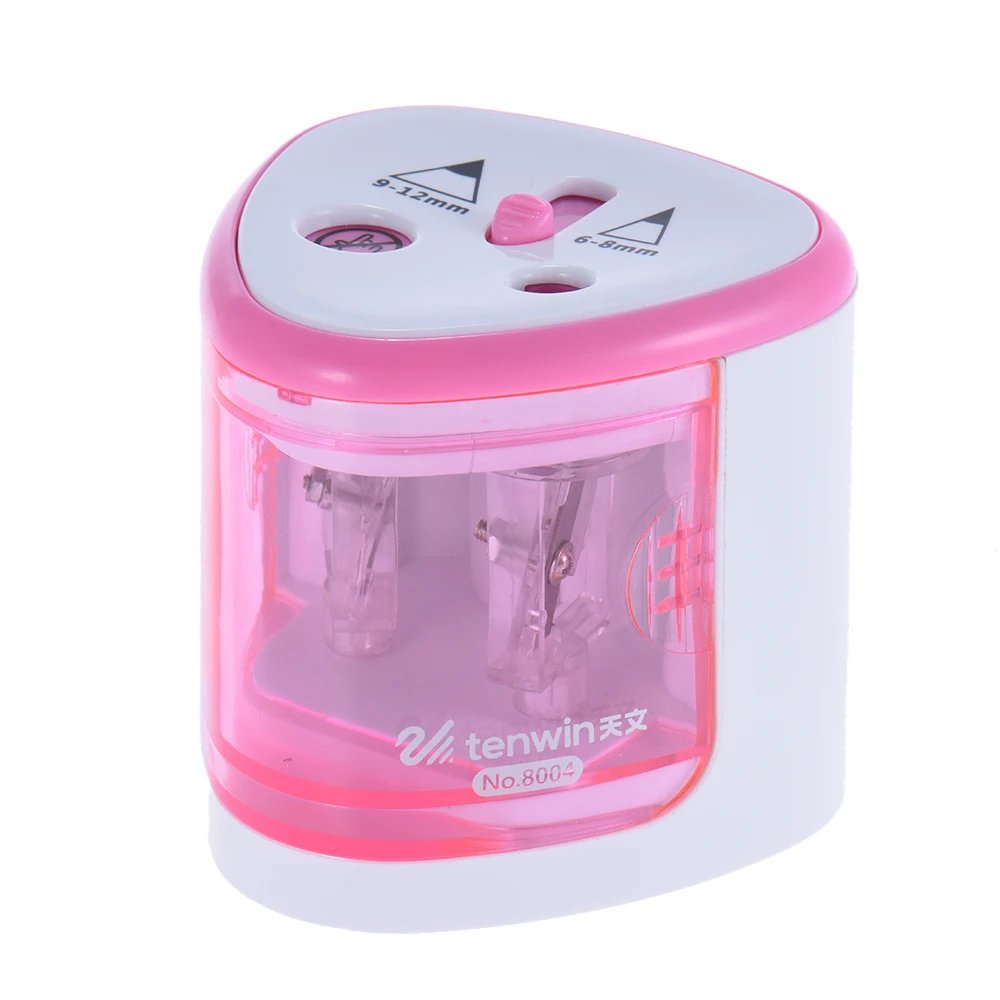

Multi-functional Automatic Pencil Sharpener Electric Multiple ColourBattery Operated with 2 Holes(6-8mm / 9-12mm) Cute Electric