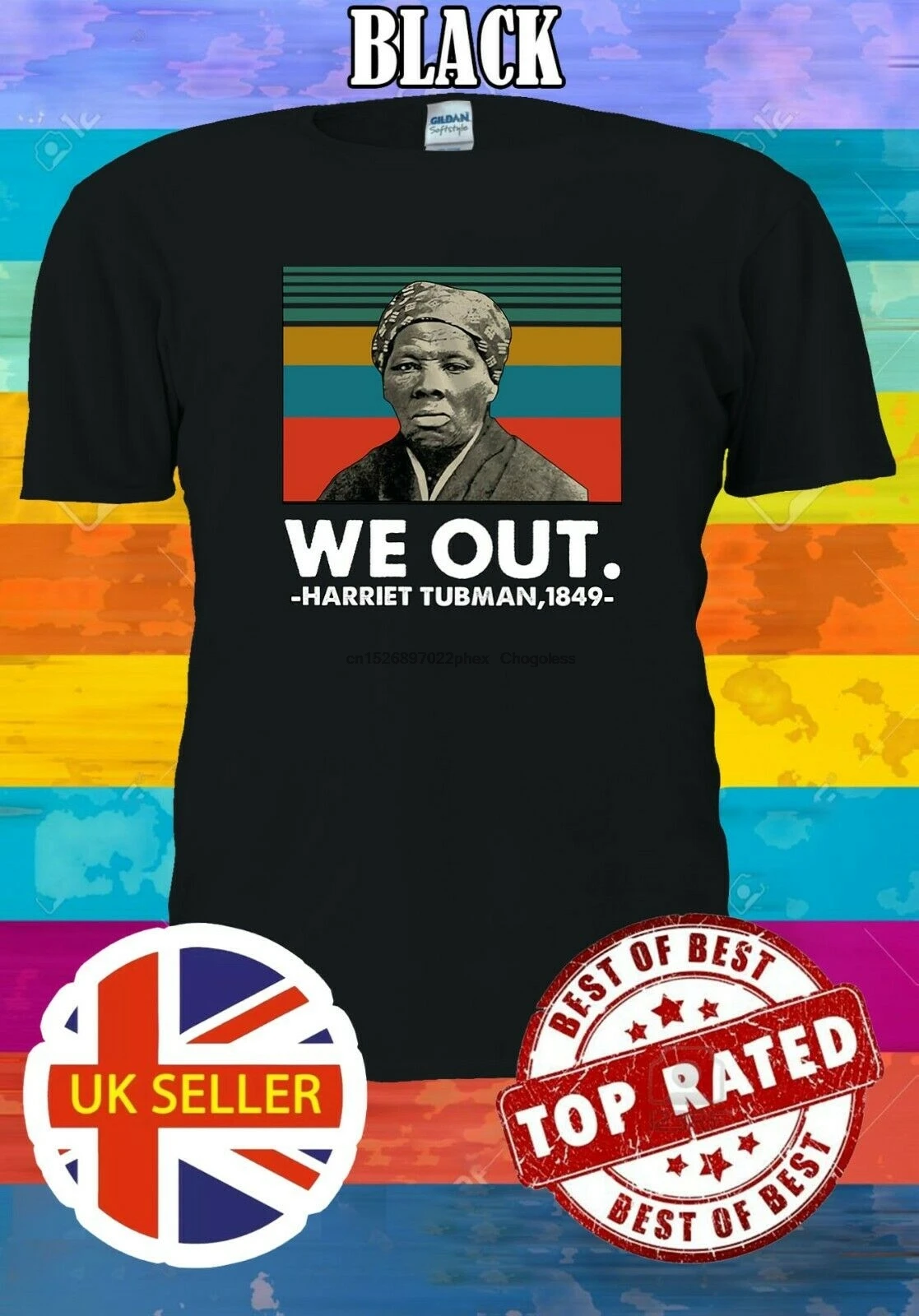 Harriet Tubman We Out 1849 Черная Мужская Женская футболка унисекс Топ 3719 | одежда