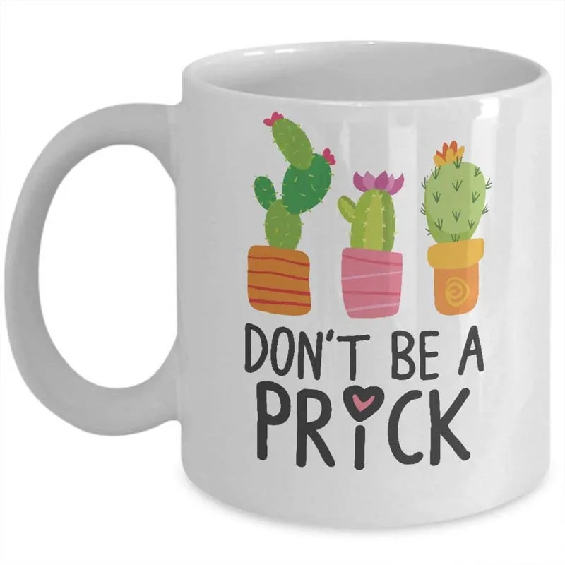 Кружка Don't Be A Prick-забавная чашка для кофе и чая с суккулентами КАКТУСОМ-Новинка