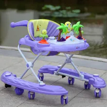 Птица король ходунки детей тележки ходунки младенческой тележки ходунки складные с музыкой