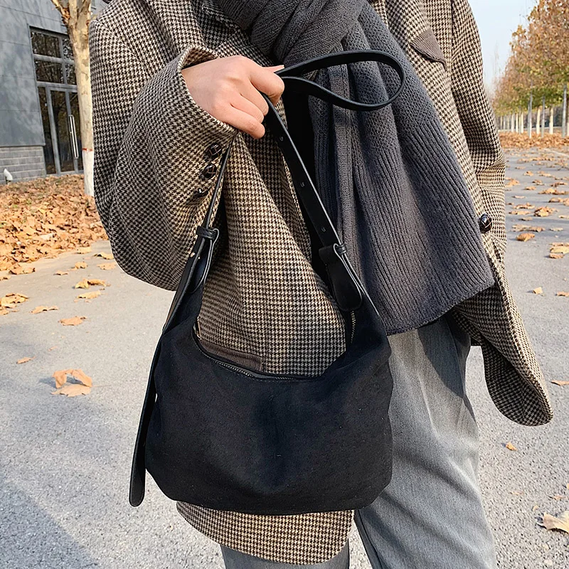 VeryMe Suede Casual Crossbody Handbag Retro Female Shoulder Bag Quality Soft PU Lady Messenger Hobo Bag bolsos marca mujer lujo