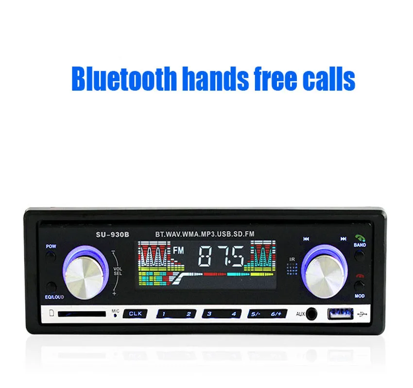 Автомобильный Радио стерео плеер Bluetooth телефон AUX IN MP3/FM/USB/1 Din/Iphone дистанционное