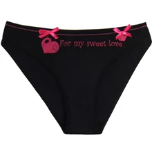 Прямая поставка и, нижнее белье с низкой талией и буквенным принтом, хлопковые трусики-брифы для женщин и девочек, 9 сентября