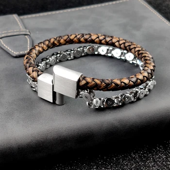 

MingAo Boho Jewelry Men Charm Bracelet Set Cuban Link Bracelet Luxury Charkra Bracelet Bangle for Women Stainless stee Wholesale