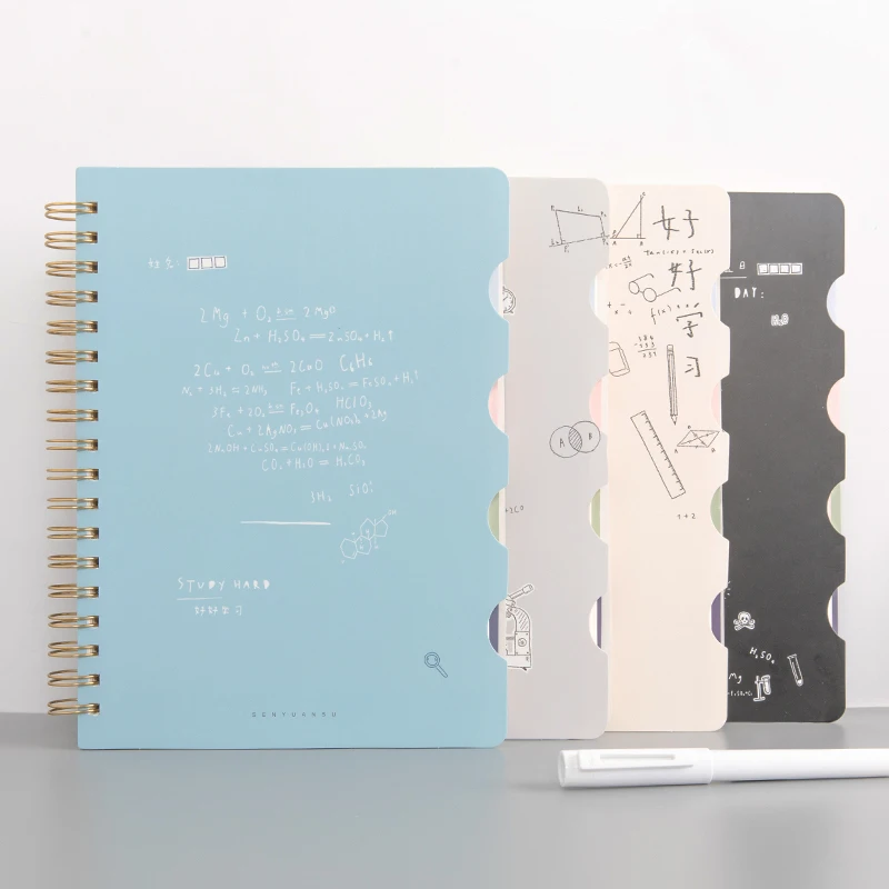 

2020 Sharkbang Kawaii Double Coil Thickened Spiral Notebook Index Journal Bullet Monthly Planner Agenda Papelaria Stationery