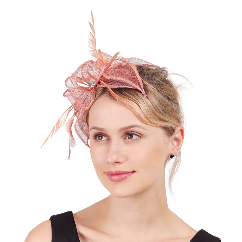 Peach Color Wedding Party Headband 