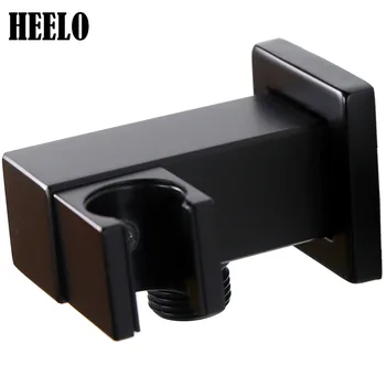 

Black And White with Pattern Rotating Regulation Wall Concealed Square Water Copper Double Feature Handheld Sprinkler Holder Con