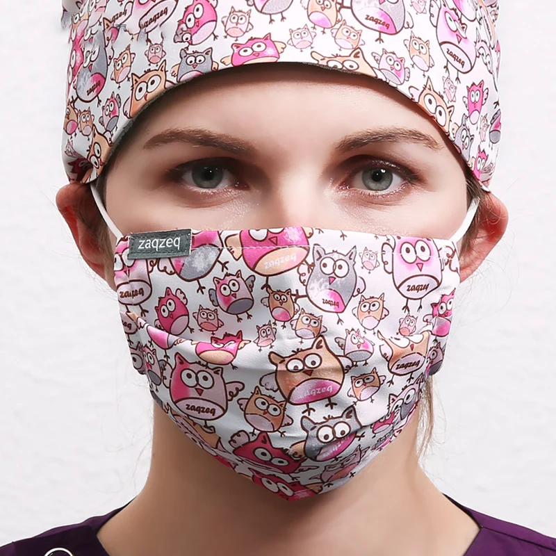 

9 Colors Work Surgical Masks Medical Masks Nurse Doctor Hospital Mask Quality for Women 95% Polyester 5% Spandex Fabric Masks