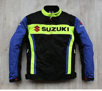 

New Arrival Men for Suzuki Motorcycle Racing Jackets Offroad Motocross Riding Windproof Warm Jacket with 5pcs Protectors