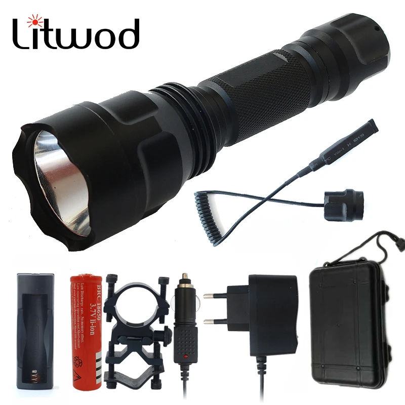 Litwod Z20C8 мощный светодиодный фонарик Cree XM L2 U3 тактические фонари Факел lanterna для