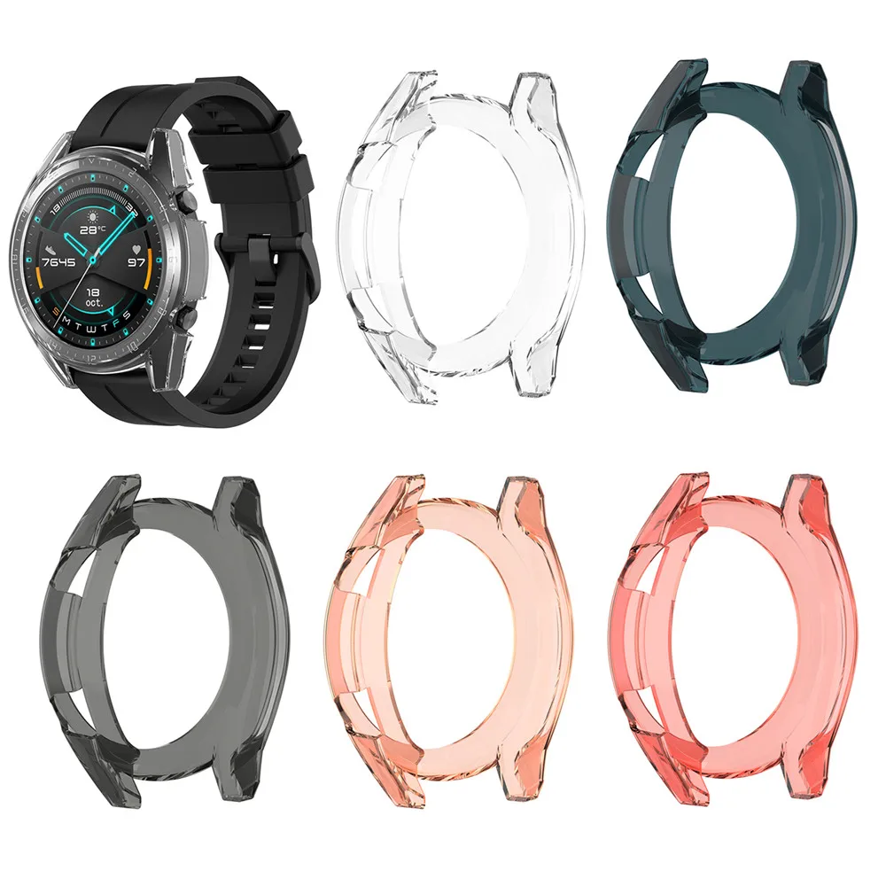 Прозрачный ТПУ защитный чехол против царапин для часов HUAWEI Watch GT / 2 42 мм 46