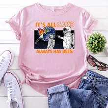 Best Offers Short Sleeve Tops Astronaut Cuts The Earth Cake Print T Shirts For Women Fashion Kawaii Woman Tshirts Gothic Oversized Clothing Best Offers Short Sleeve Tops Astronaut Cuts The Earth Cake Print T Shirts For Women Fashion Kawaii Woman Tshirts Gothic Oversized Clothing