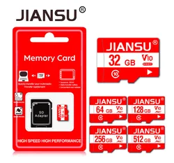 Carte mémoire Micro Flash SD TF de classe 10, adaptateur pour caméra vidéo, Drone, tablette, Smartphone, 16 go, 32 go, 64 go, 128 go, 256 go 