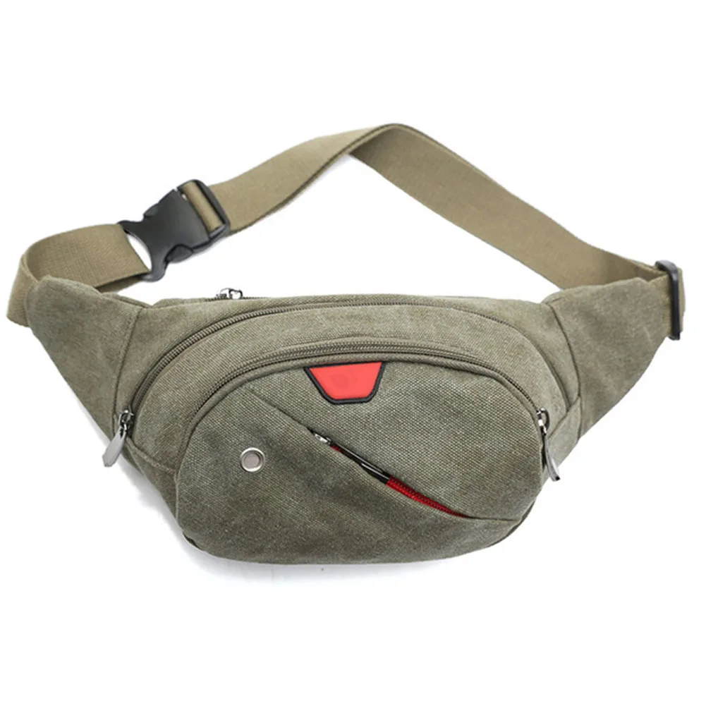 

Men Women Solid Waist Pack Travelling Shoulder Canvas Mobile Phone Handbag Mini Casual Mountaineering Sports Chest Bag Belt