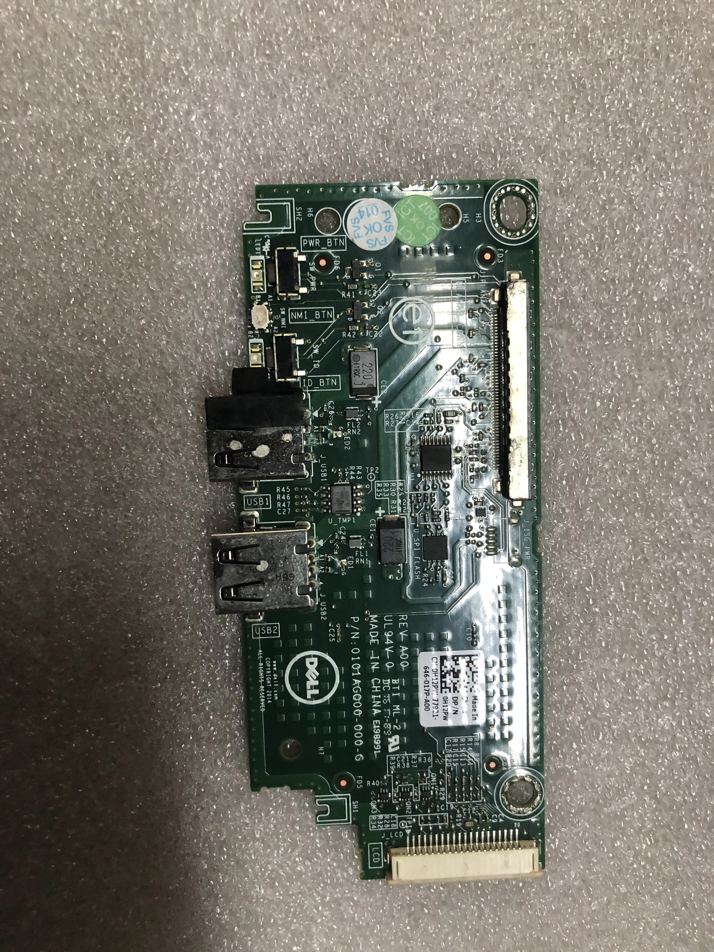 

Используется для оригинальной панели управления Dell Power Edge R430, 2x кнопки питания USB H12PW 0H12PW
