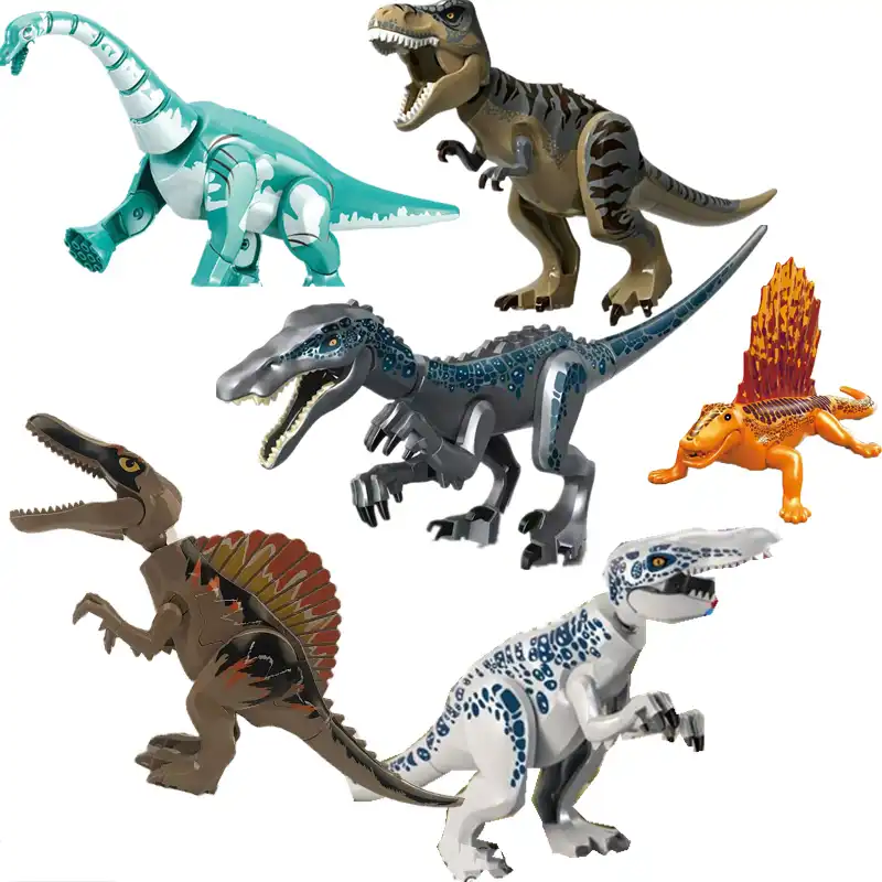 Construcción del Parque Jurásico para niños, Nuevo Mundo, 2 dinosaurios, figuras, Tiranosaurio Rex, Indominus Rex, bloques, piezas, Juguetes|Bloques| - AliExpress