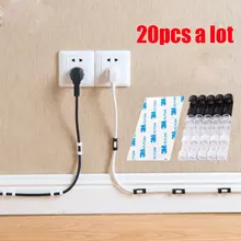 

20pcs/vanzlife Adhesive securing bag clips wire organizer clips line card subnets wire collection fixed data linessolid snap