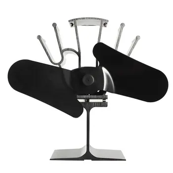 

European Simple Thermal Power Fireplace Fan Metal Blower Energy Saving Fan Thermal Power Real Fire Fireplace Fan