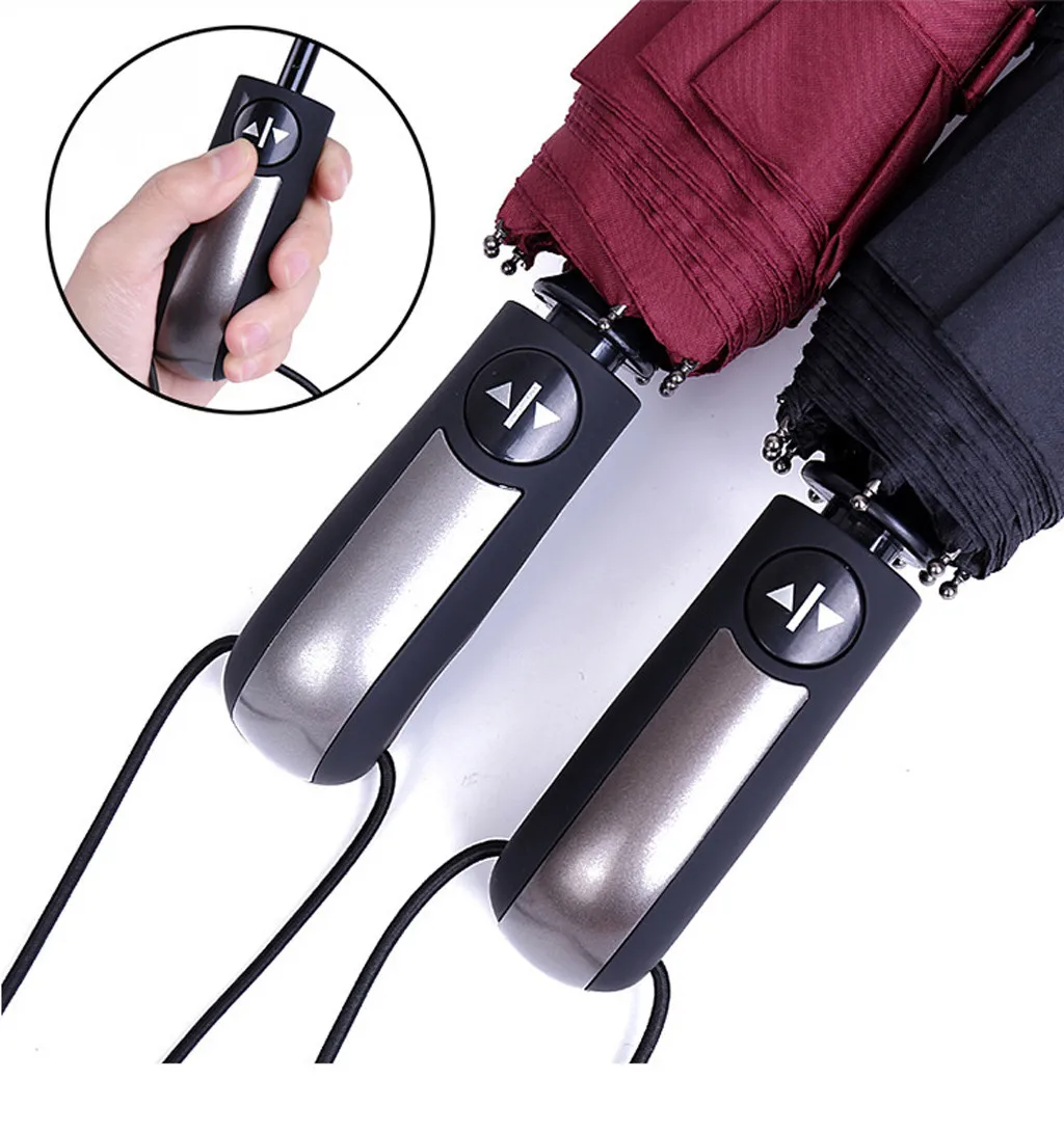 Полностью автоматический портативный складной зонт для женщин и мужчин, ветрозащитный высококачественный Зонт с УФ-защитой CD