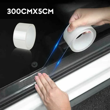 

Protector Sill Scuff Cover Car Door Plate Sticker Bumper Body Anti Scratch Strip 5cm * 300CM