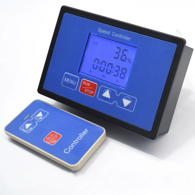 LCD Smart Digital Display 0~ Tachometer adjustable 30A PWM DC Motor Speed Controller Timing Remote control 12V 24V 36V 48V