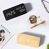 LED Wooden Alarm Clock Watch USB/AAA Powered Table Clocks Voice Control Digital Wood Despertador Electronic Desktop Table Decor ► Photo 2/6