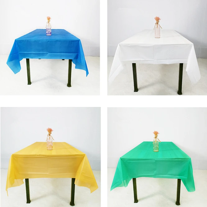 

High-quality Disposable party wedding Solid color tablecloth set catering meal tableware Environmentally friendly