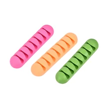 Uxcell 4 шт. органайзеры для кабелей 7 слотов кабельные стяжки мышь зарядка USB кабель держатель самоклеющиеся держатели шнура Многоцелевой