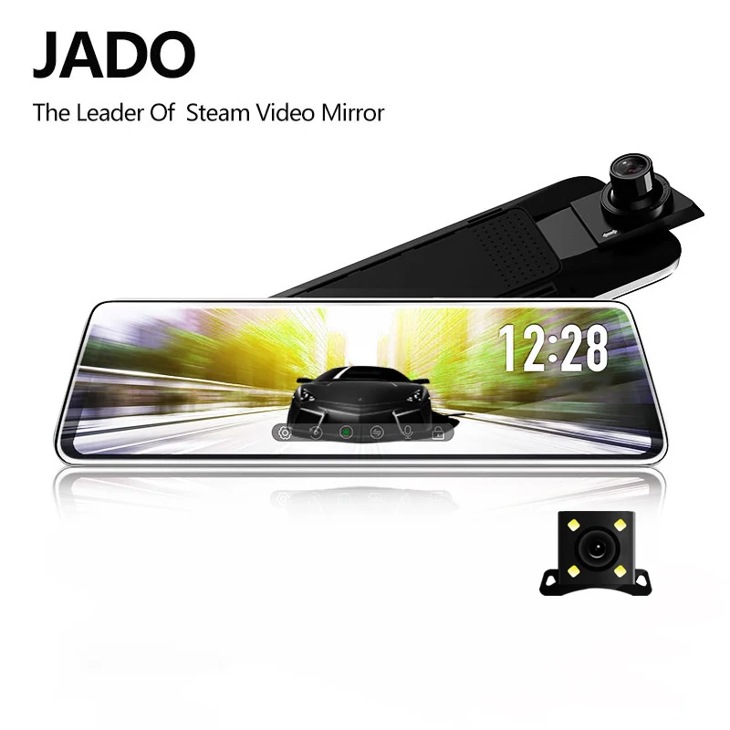 Зеркало видеорегистратор JADO D230 X1 Stream с сенсорным IPS экраном 10 дюймов HD 1080P ночное