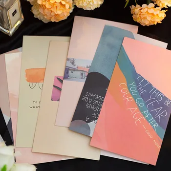 

10pcs Creative Handbook Clean Message Scenery Mohamm Sulfuric Acid Envelope Notes Goodnight Series School Office Supply