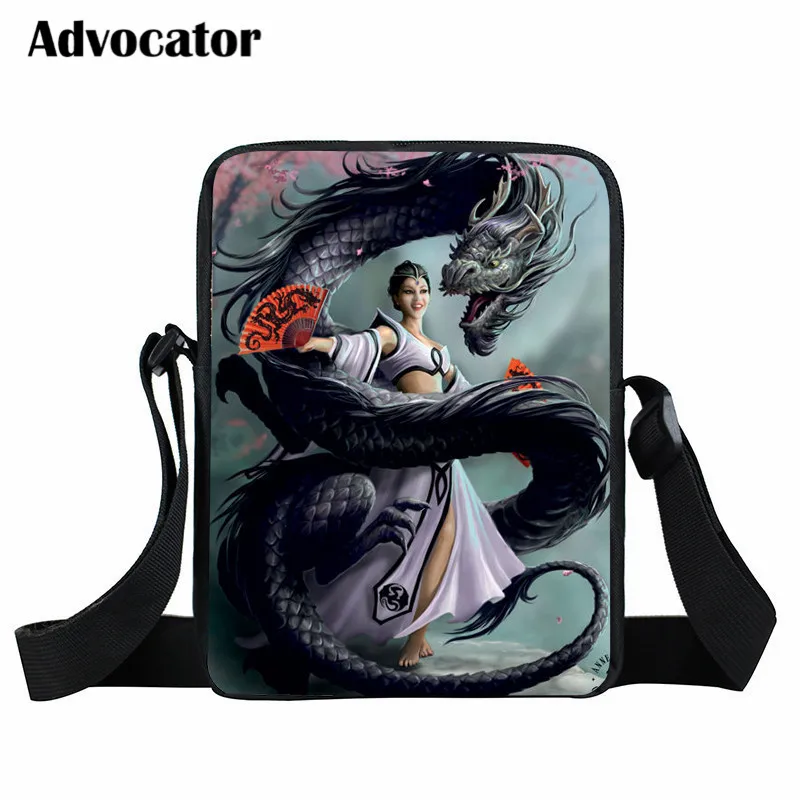 

ADVOCATOR Fire Dragon Women Pattern Messenger Bags for Teenager Boys Girls Crossbody Bags for Men Shoulder Bags Kids School Bag