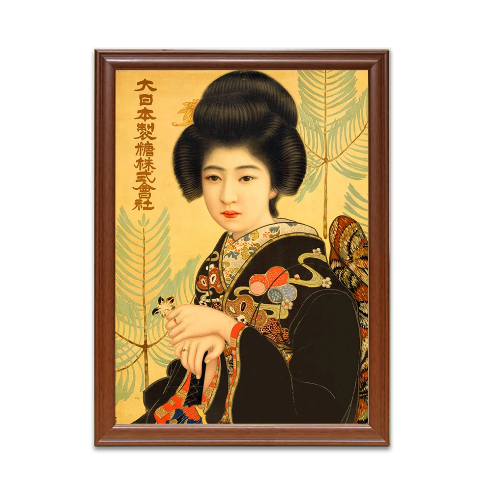 Японский плакат реклама в Taisho период холст живопись винтажные крафт постеры