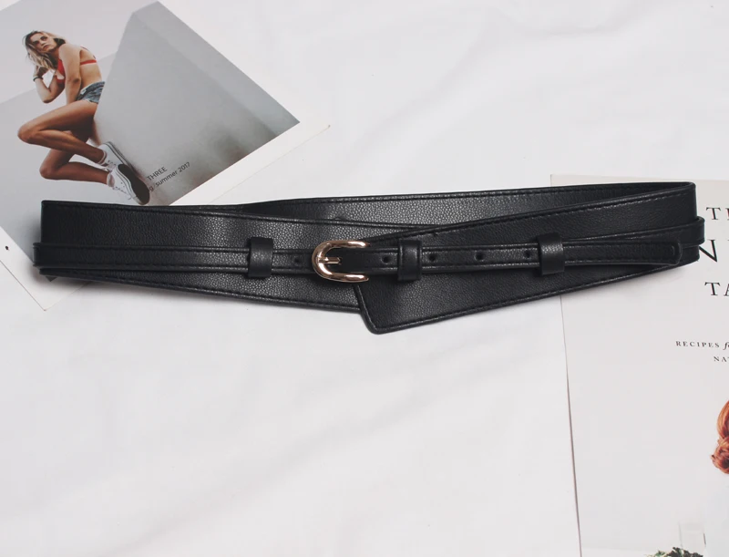 see chart Japanese style black belt pu leather animal skin pattern sexy belts autumn winter new waistband red brown corset - Цвет: see chart