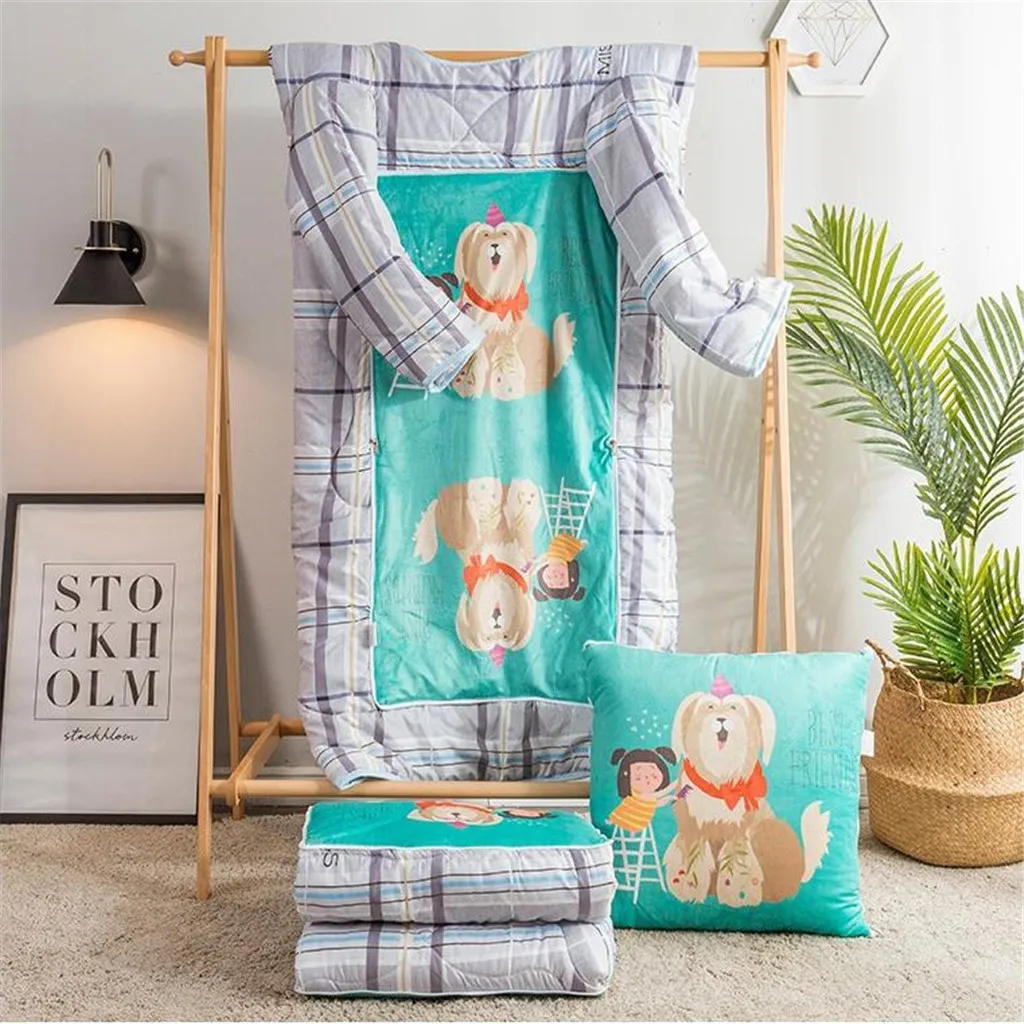 Winter Lazy Quilt with Sleeves Winter Quilt Home Bedding Comforter Printed Edredom Keep Warm Winter Duvet With Filling Cover