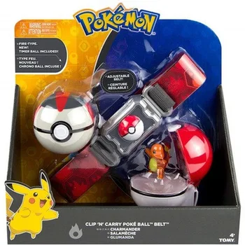 

Takara Japan Anime Pikachu POKEMON Clip N Carry Ball Belt Costume Cosplay Toys for Children
